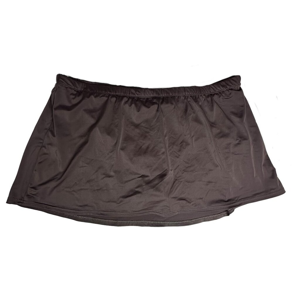 24 & Ocean Brown Womens Swim Bottoms Swim Skirt Sz 20W